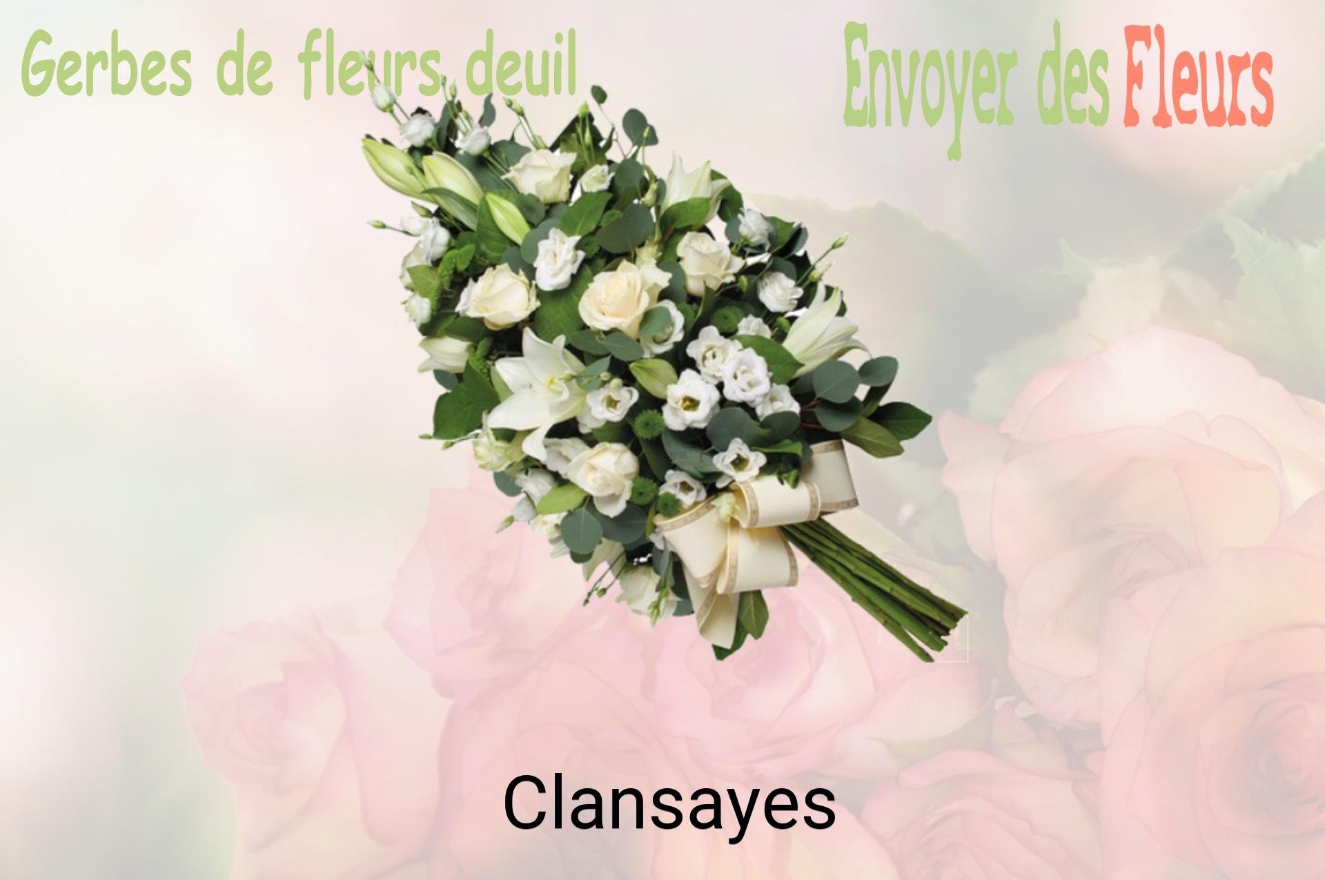 Gerbe de fleurs de deuil livrée à Clansayes